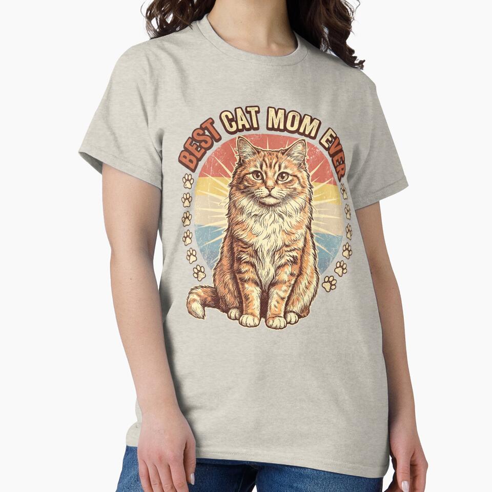 Cat Mom Aesthetic – Perfect Gift for Cat-Loving Women in the USA by PRINTKEEN T-Shirts, Hoodie, Sweatshirt (Image 2)
