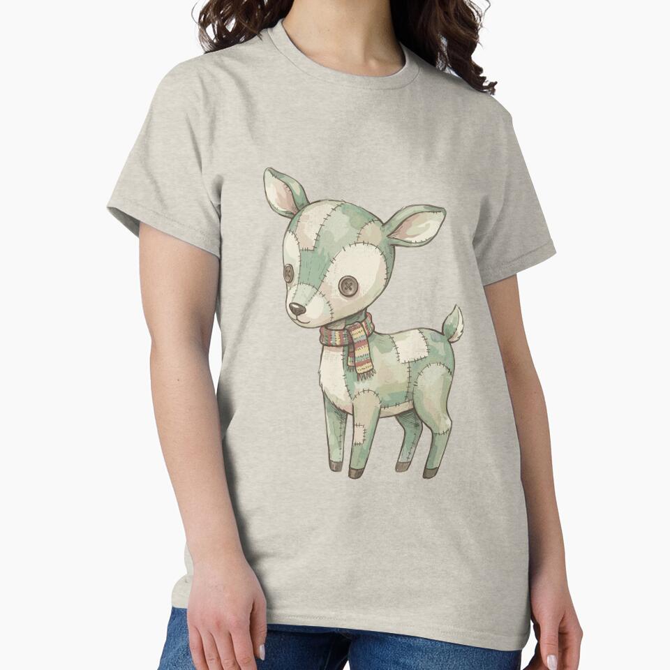 Nostalgic Cottagecore: Linen Deer Doll by bapupa T-Shirts, Hoodie, Sweatshirt | BlankRebels.com (Image 2)