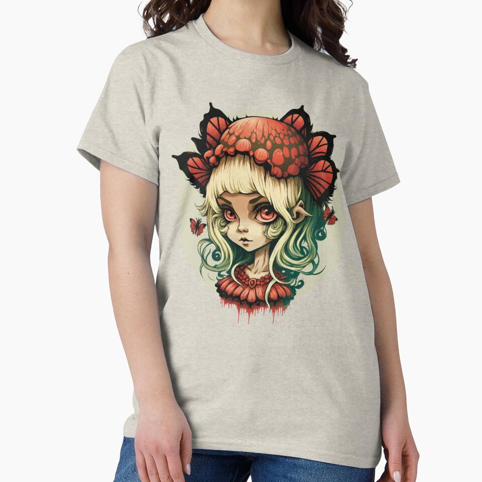 Goblincore Y2k Grunge Aesthetic Anime Kawaii Butterfly Girl by Bunkis1st T-Shirts, Hoodie, Sweatshirt (Image 2)