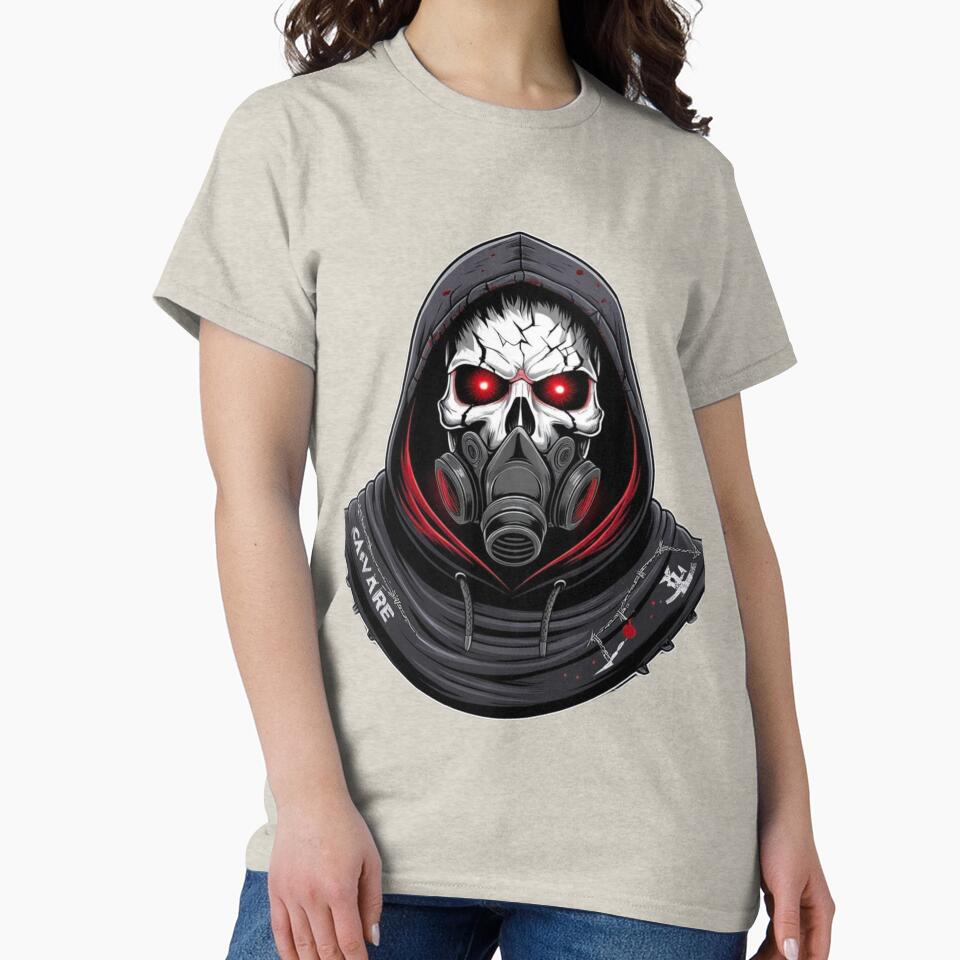 Urban Dark Skull Hoodie Art – Between Fear and Faith T-Shirt by Glitchloom Sweatshirt | BlankRebels.com (Image 2)