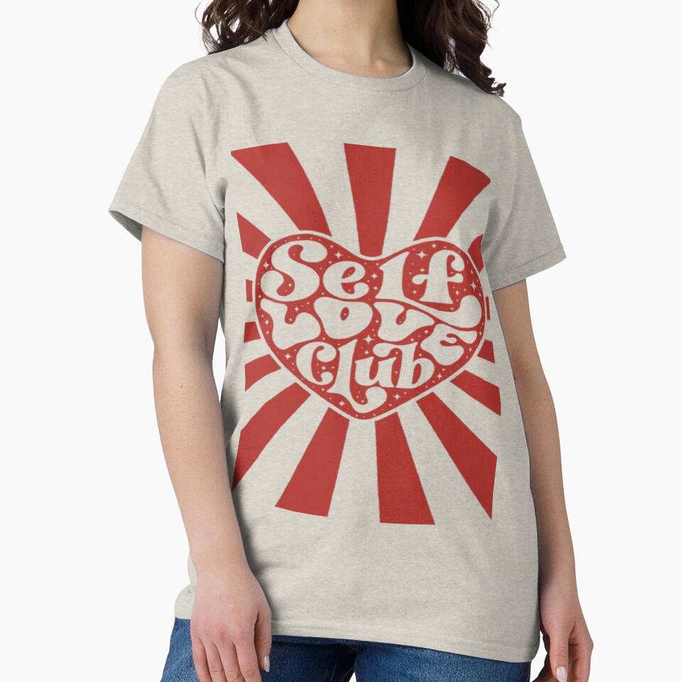 Retro Self Love Club Wavy Heart | Groovy 70s Aesthetic by Pardon my Palette T-Shirts, Hoodie, Sweatshirt (Image 2)