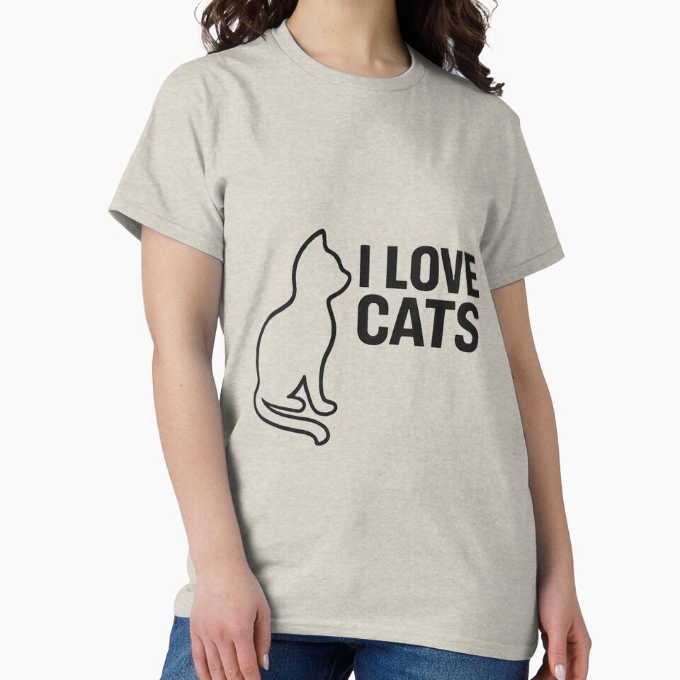 I Love Cats – Minimalist Cat Lover Quote Design by StyleLap