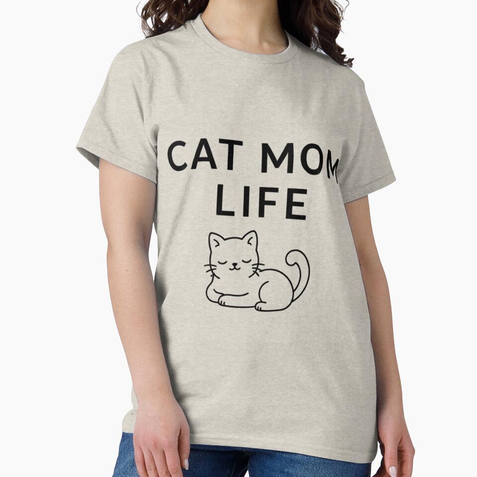 Cat Mom Life Minimal Typography – Cute Cat Lover Lifestyle Shirt by mibrand Hoodie, Sweatshirt | BlankRebels.com (Image 2)