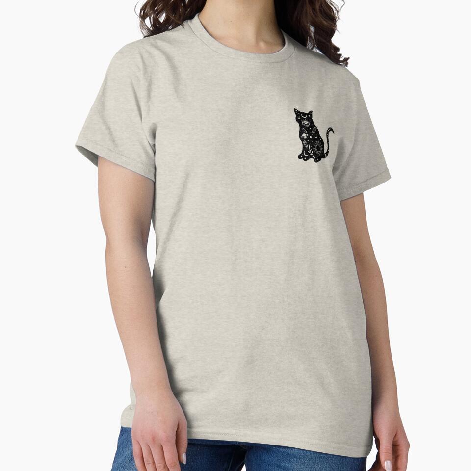 Celestial, Mystical, Crystal Moon, Moon Cat, Moon Phase t-shirt by geraskonst Hoodie, Sweatshirt | BlankRebels.com (Image 2)