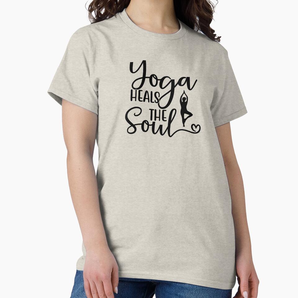 Yoga Quote Yoga Heals The Soul Motivational Saying by SoccaTamam