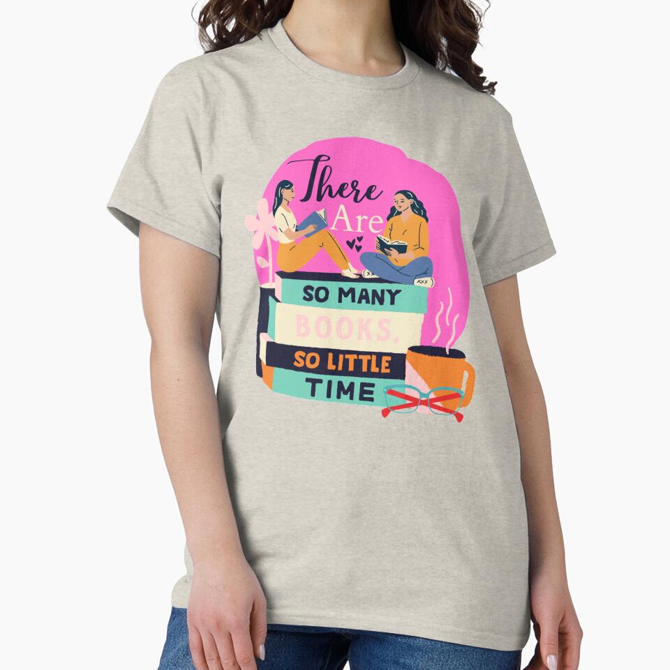 Magenta There are so many books so little time by Dollfacedesign T-Shirts, Hoodie, Sweatshirt | BlankRebels.com (Image 2)
