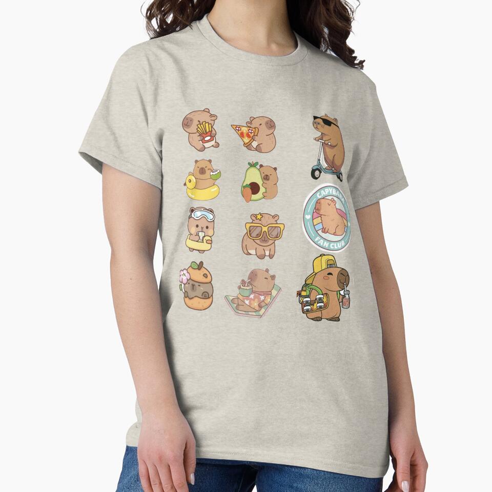 Kawaii Capybara Activity Sticker Pack by thurma85 T-Shirts, Hoodie, Sweatshirt | BlankRebels.com (Image 2)