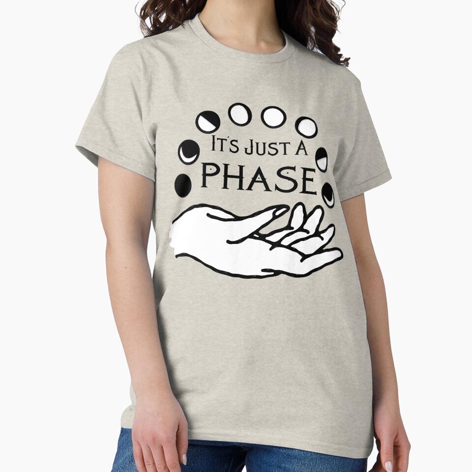 It's Just a Phase Moon Phases with Hand by Punderstandable T-Shirts, Hoodie, Sweatshirt | BlankRebels.com (Image 2)