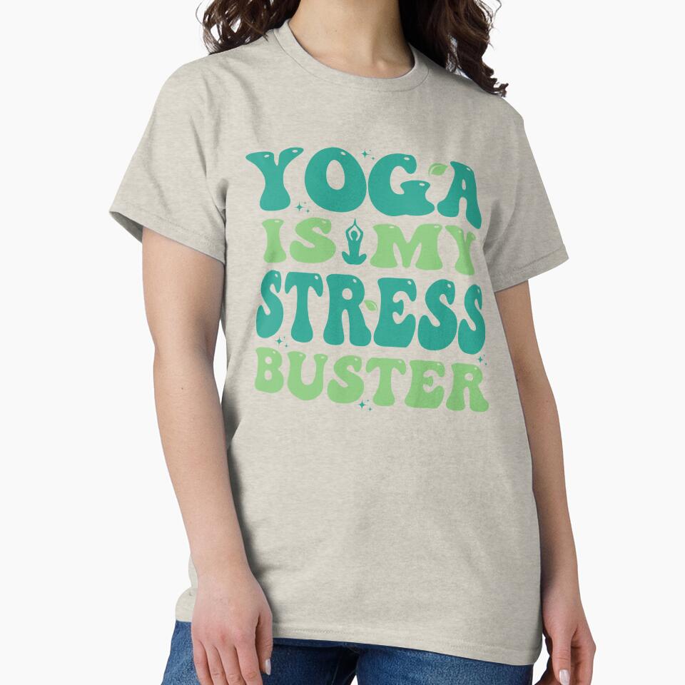 Cute yoga shirt | Green Groovy Design by AryaSubramanian