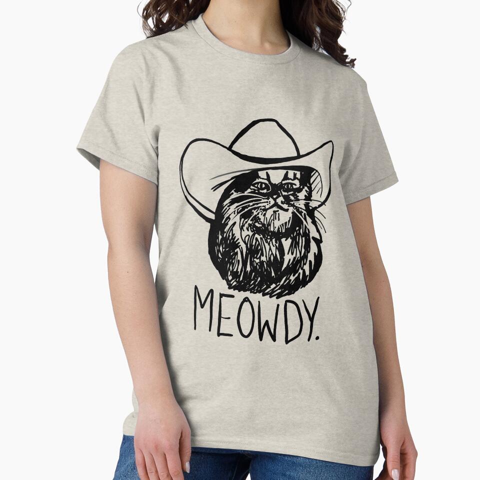 Meowdy Texas Cat Meme by sketchNkustom T-Shirts, Hoodie, Sweatshirt | BlankRebels.com (Image 2)