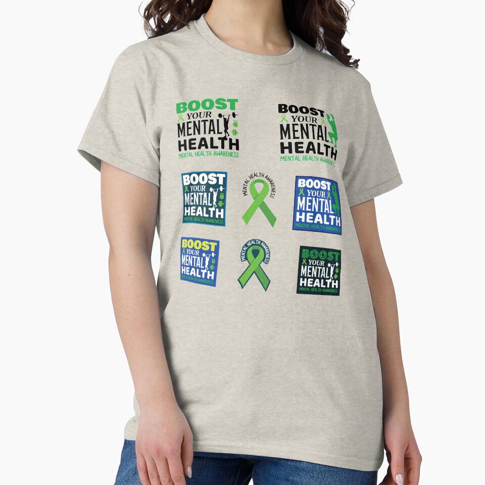 Mental Health Awareness - Boost Your Mental Health Stricker Pack by OwlCanvas T-Shirts, Hoodie, Sweatshirt (Image 2)