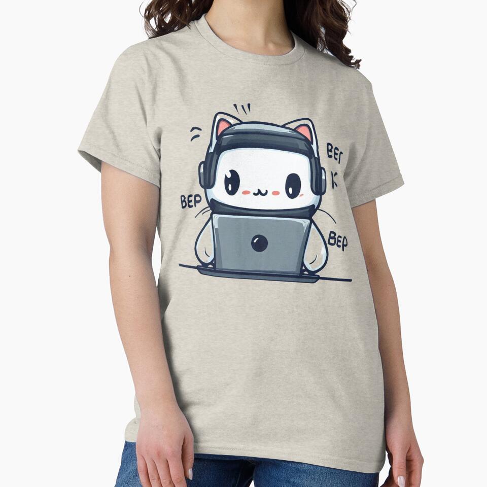 Programmer cat beep boop coding V3 by HipsterAnimals T-Shirts, Hoodie, Sweatshirt | BlankRebels.com (Image 2)