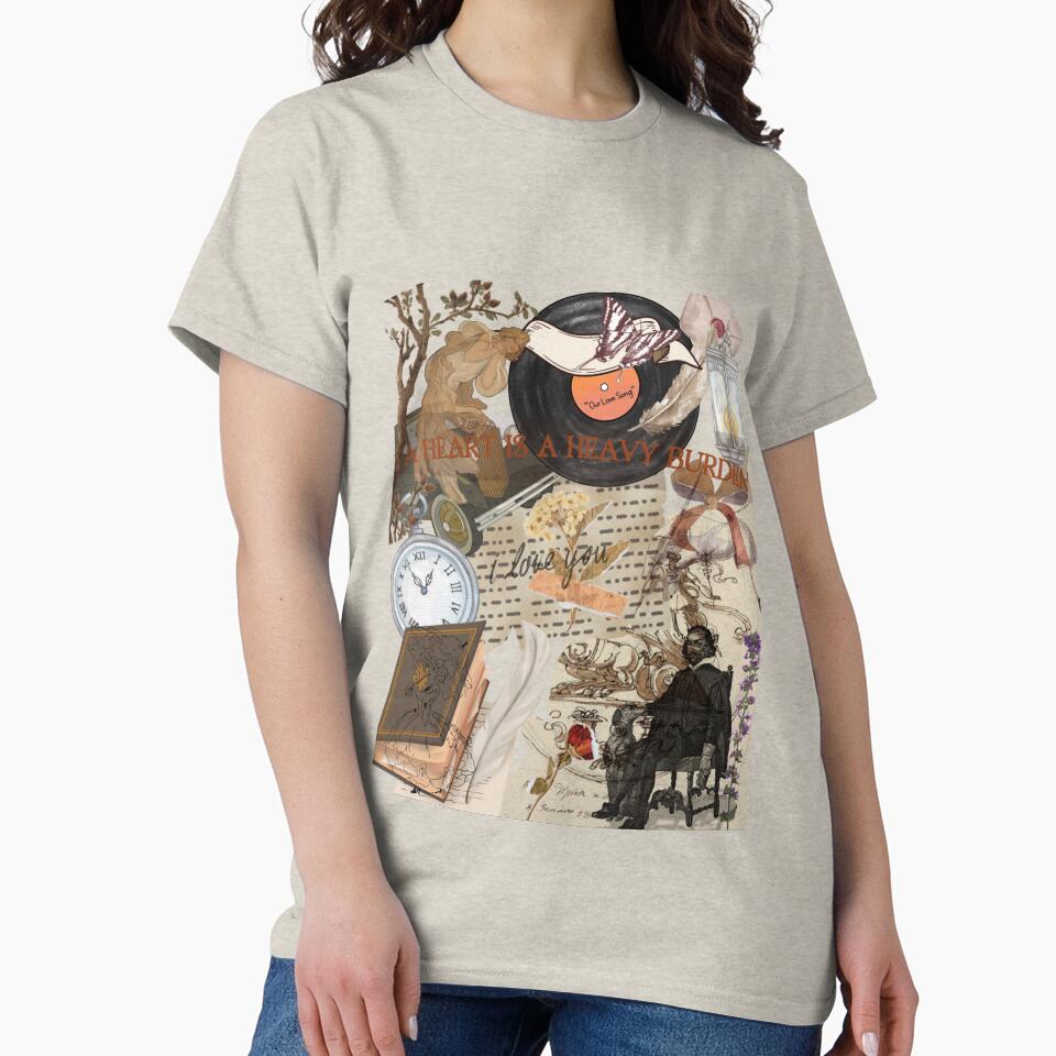 A Heart Is A Heavy Burden | Dark Academia Vintage Collage by Pardon my Palette T-Shirts, Hoodie, Sweatshirt (Image 2)