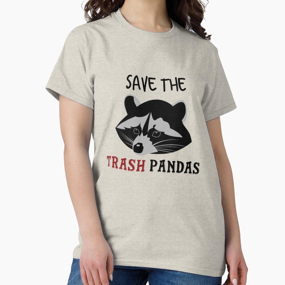 SAVE THE TRASH PANDAS - Funny raccoon design, raccoon enthusiast gift by HEJAshirts T-Shirts, Hoodie, Sweatshirt (Image 2)