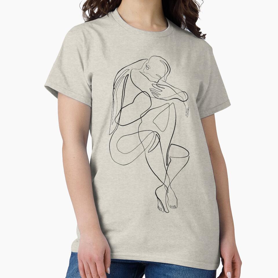 Lovers - Minimal line art by InspiRin T-Shirts, Hoodie, Sweatshirt | BlankRebels.com (Image 2)