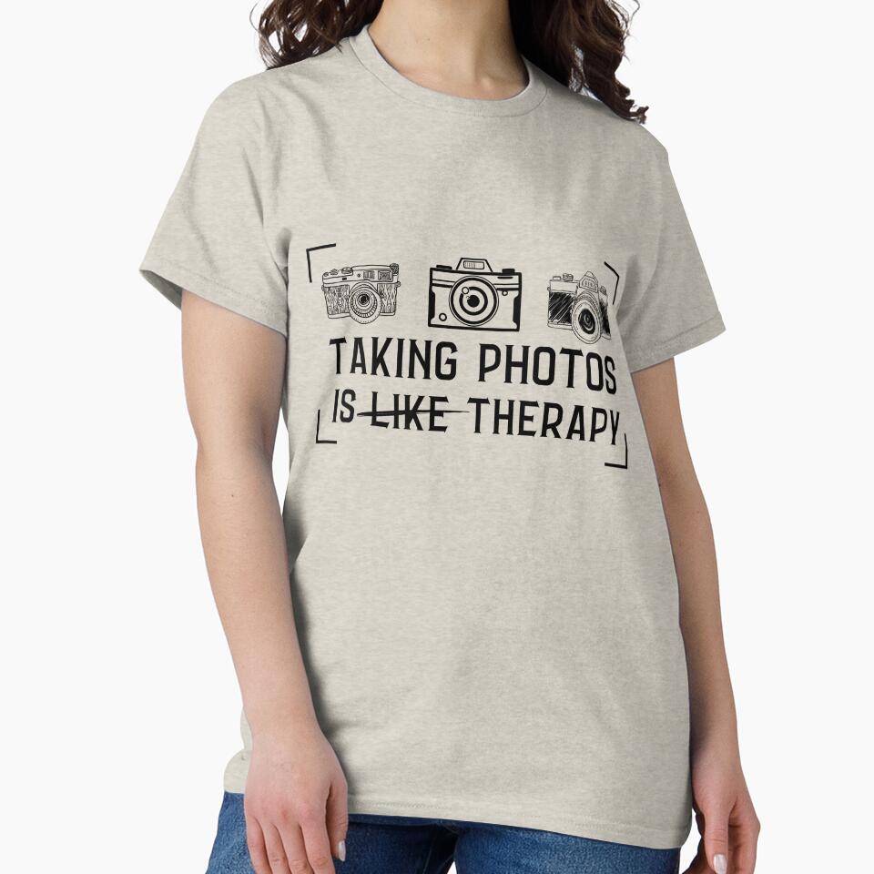 Taking photos is like Therapy by Pixelart ⭐️⭐️⭐️⭐️⭐️(2k+) T-Shirts, Hoodie, Sweatshirt | BlankRebels.com (Image 2)