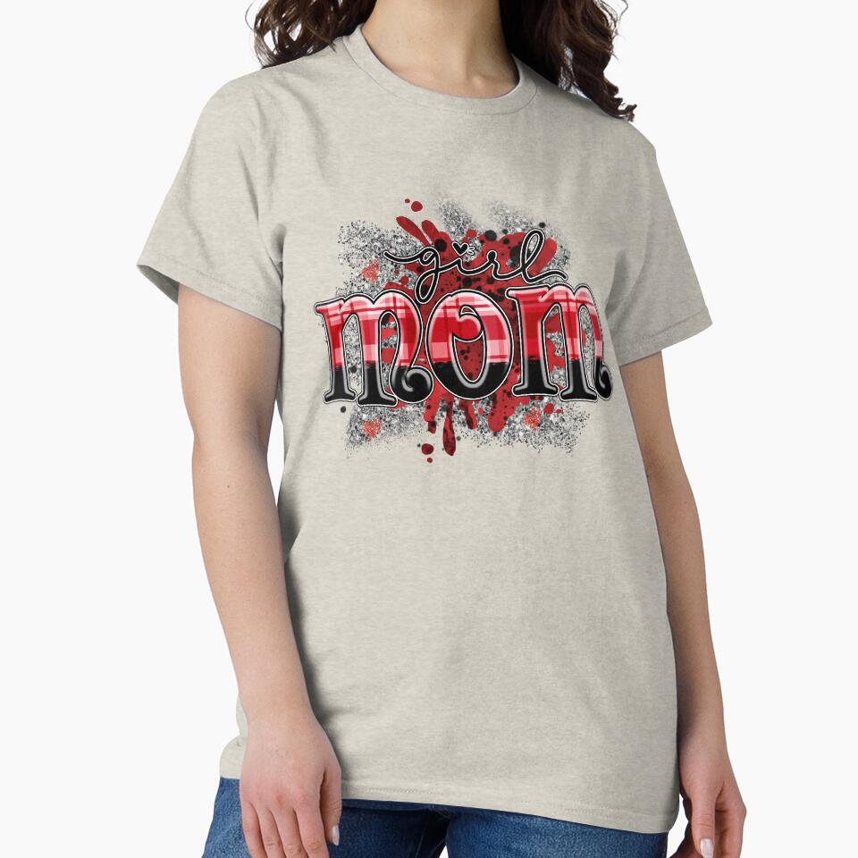 Girl Mom -sublimation valentine just a girl who loves her mother by Bela Ambrus T-Shirts, Hoodie, Sweatshirt (Image 2)