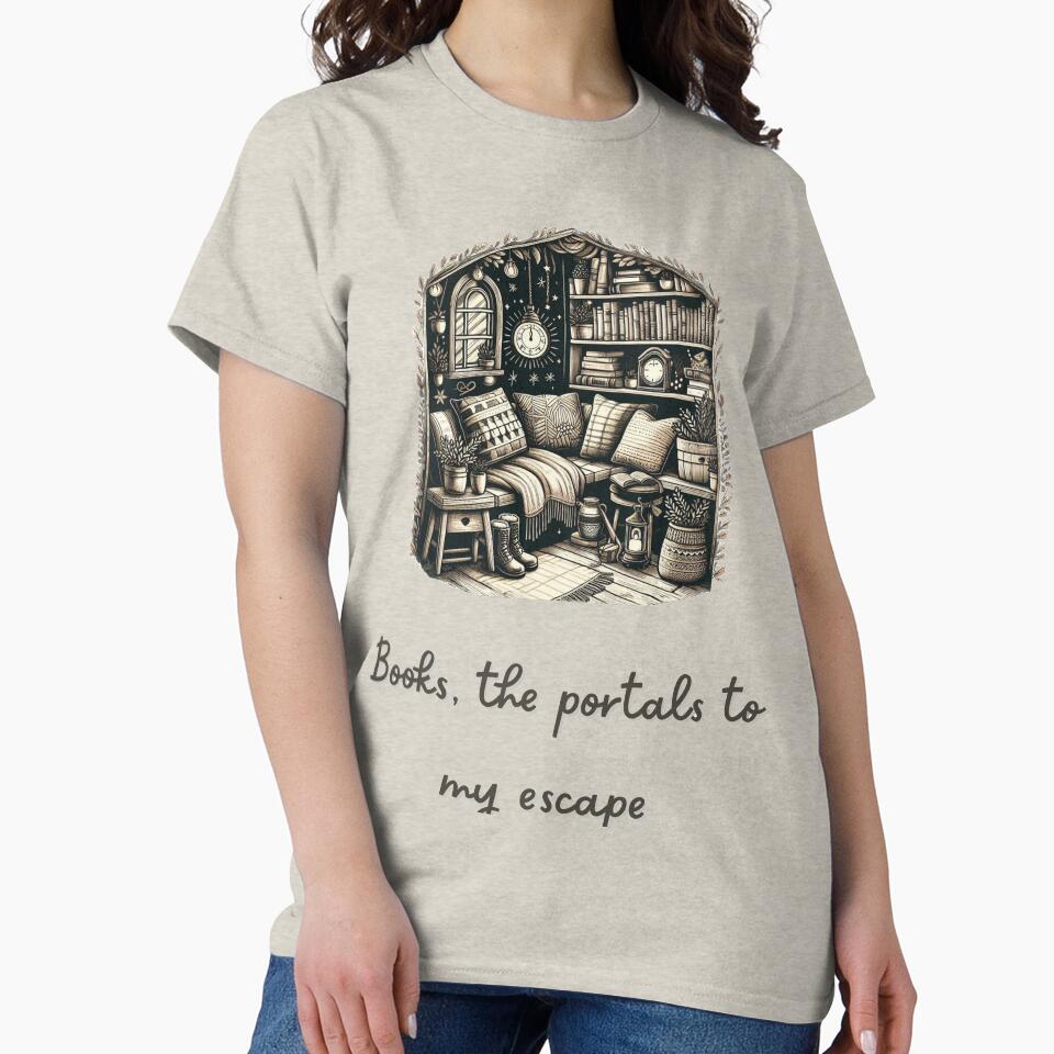Cozy Reading Nook - Escape into Books by PatrykT94 T-Shirts, Hoodie, Sweatshirt | BlankRebels.com (Image 2)