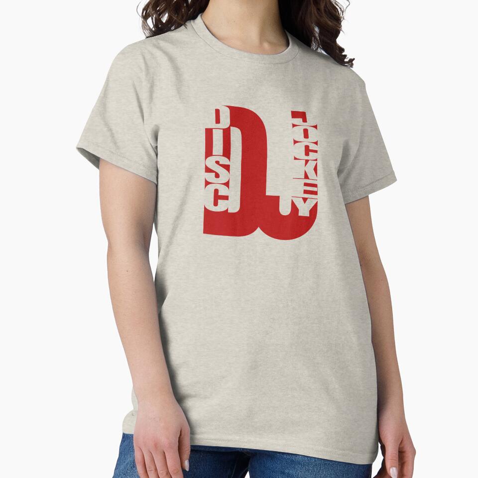 DJ disc jockey typographic design, cool funny gift for dj, deejay, disc jockey by wondertree T-Shirts, Hoodie,... (Image 2)