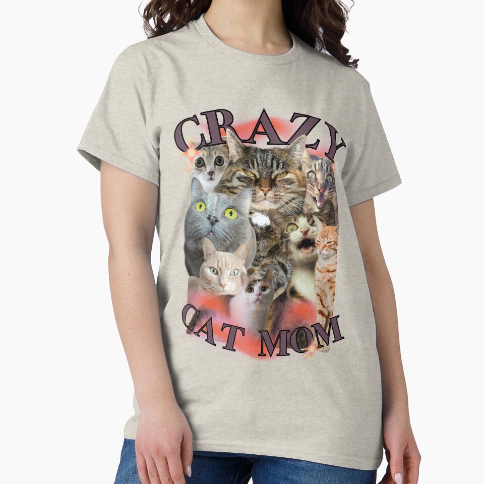 Crazy Cat Mom ⎮ Cat Lover Gift Design by Lisa Loop Art T-Shirts, Hoodie, Sweatshirt | BlankRebels.com (Image 2)