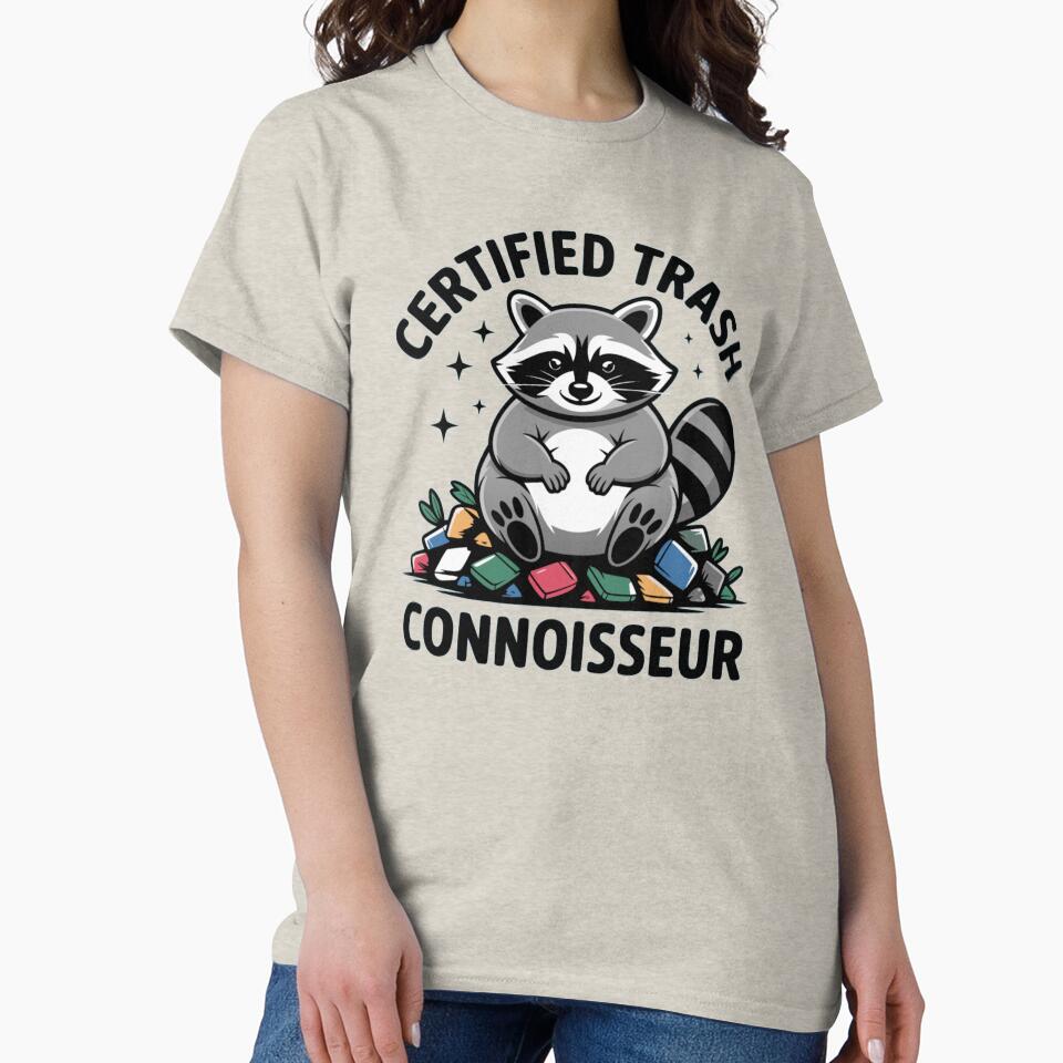 Certified Trash Connoisseur – Cute Raccoon Garbage Lover Design by Royalsticker T-Shirts, Hoodie, Sweatshirt (Image 2)