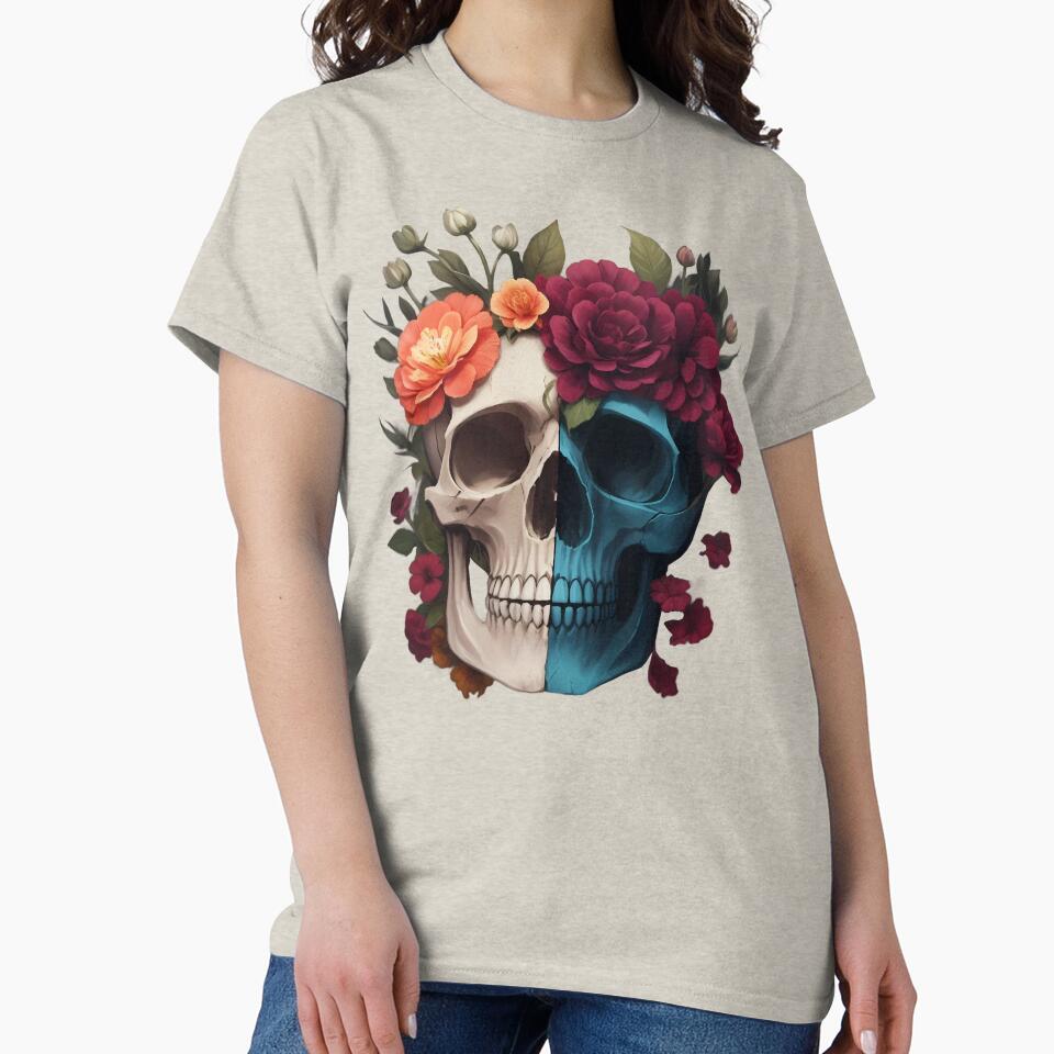 Floral Victorian skull by PrintSoulDesign T-Shirts, Hoodie, Sweatshirt | BlankRebels.com (Image 2)