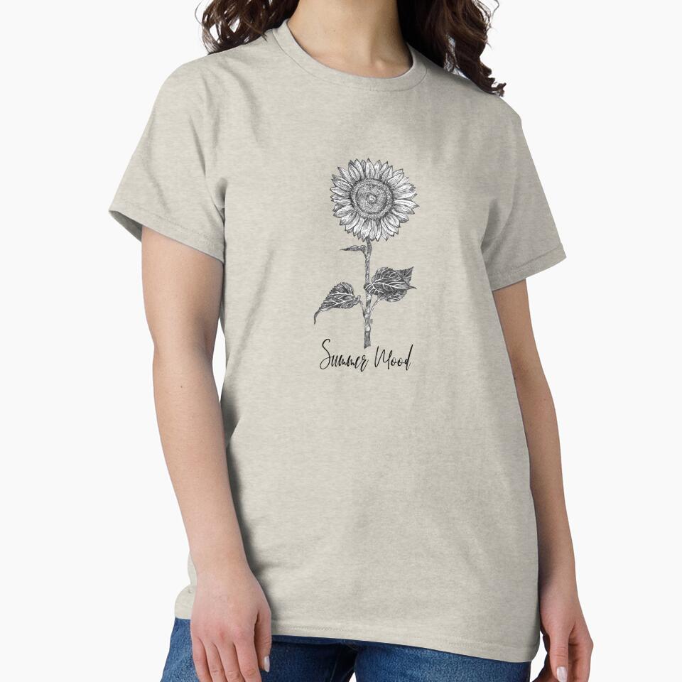 Summer Mood - Sunflower Drawing. by FanitsaArt T-Shirts, Hoodie, Sweatshirt | BlankRebels.com (Image 2)