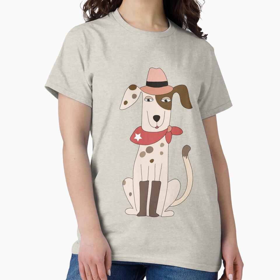 Funny Cartoon Pets Cowboy Dog by peacockcards T-Shirts, Hoodie, Sweatshirt | BlankRebels.com (Image 2)