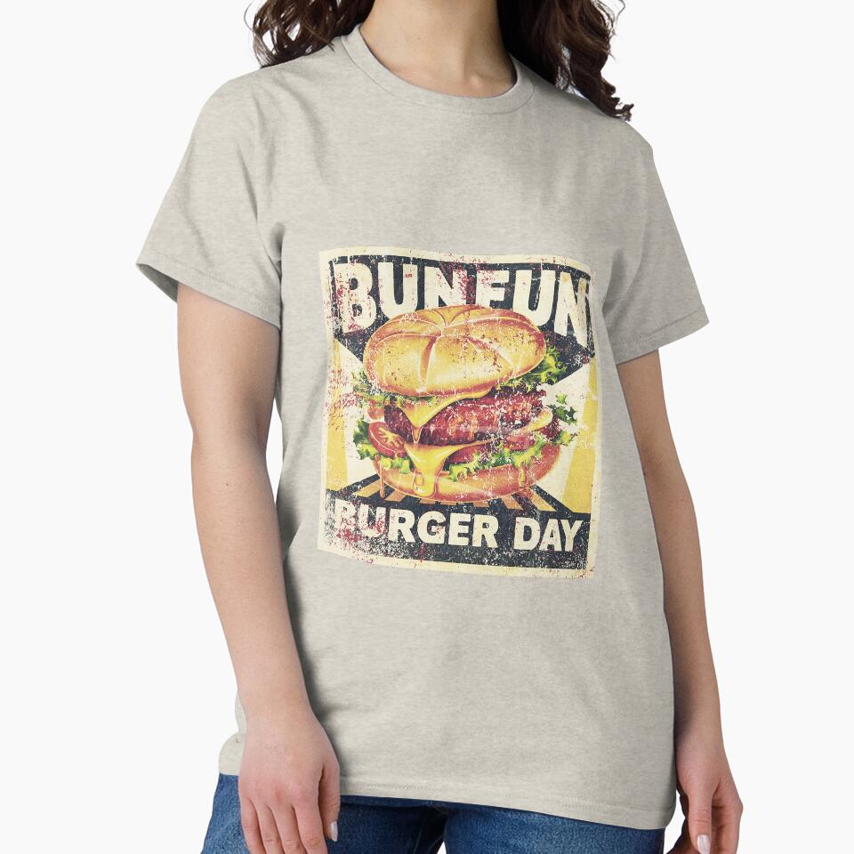 bunfun burger day special art with vintage vibe by BKSARYLIFE T-Shirts, Hoodie, Sweatshirt | BlankRebels.com (Image 2)