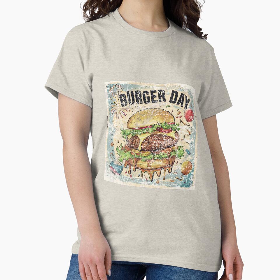 classic style special burger day art with text by BKSARYLIFE T-Shirts, Hoodie, Sweatshirt | BlankRebels.com (Image 2)