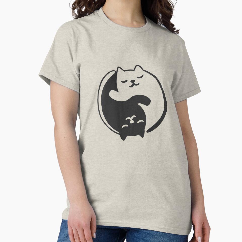 Yin Yang Kitty Cats | NickerStickers® on Redbubble by NickerStickers T-Shirts, Hoodie, Sweatshirt | BlankRebels.com (Image 2)