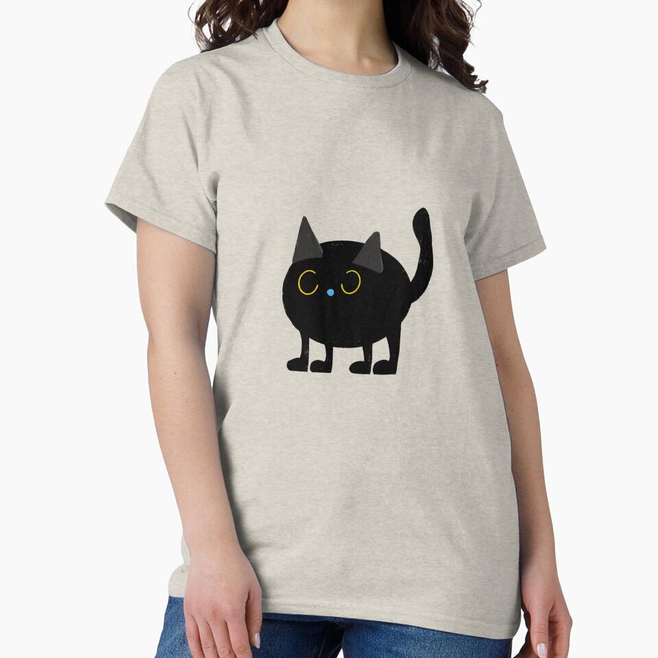 Halloween Cute Kawaii Black Cat Beige by susycosta T-Shirts, Hoodie, Sweatshirt | BlankRebels.com (Image 2)
