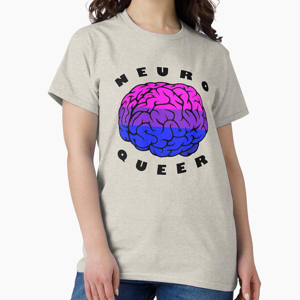Neuroqueer Brain - Bi Colors by AutisticBanshee T-Shirts, Hoodie, Sweatshirt | BlankRebels.com (Image 2)