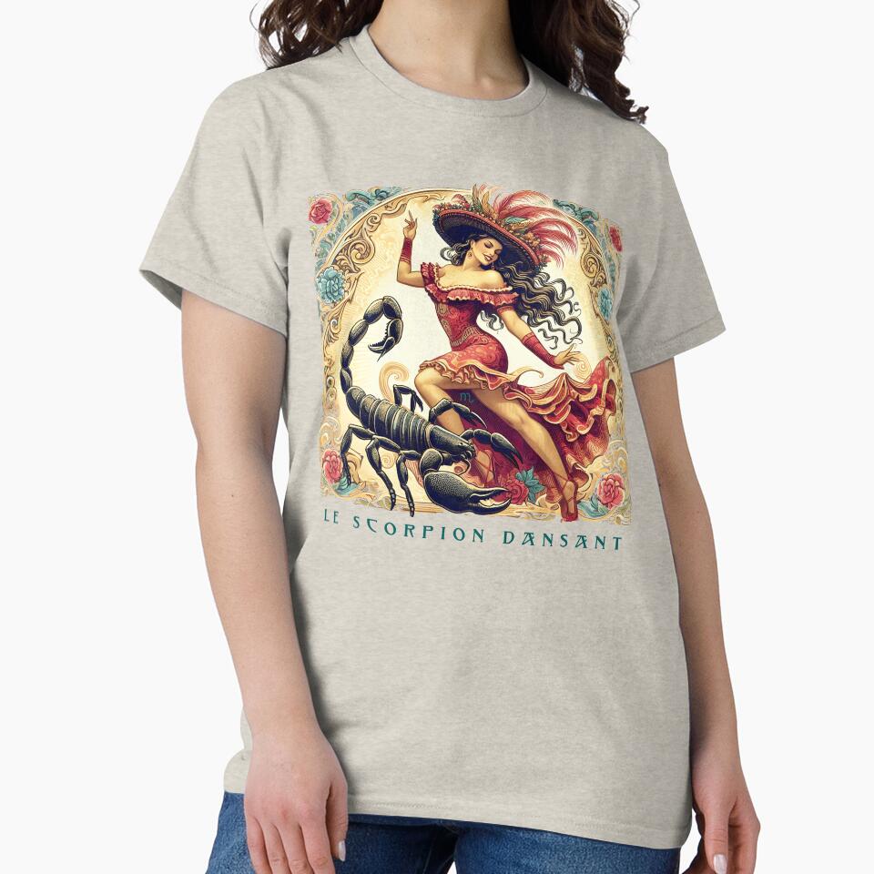 Horoscope Scorpio sign - vintage dancing scorpion & dancer by posterflunz T-Shirts, Hoodie, Sweatshirt (Image 2)