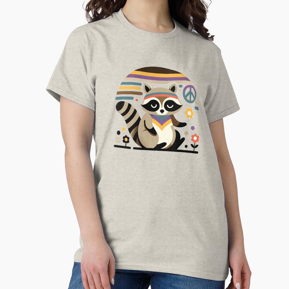 Hippie Raccoon Shirt by YuckUncky Hoodie, Sweatshirt | BlankRebels.com (Image 2)