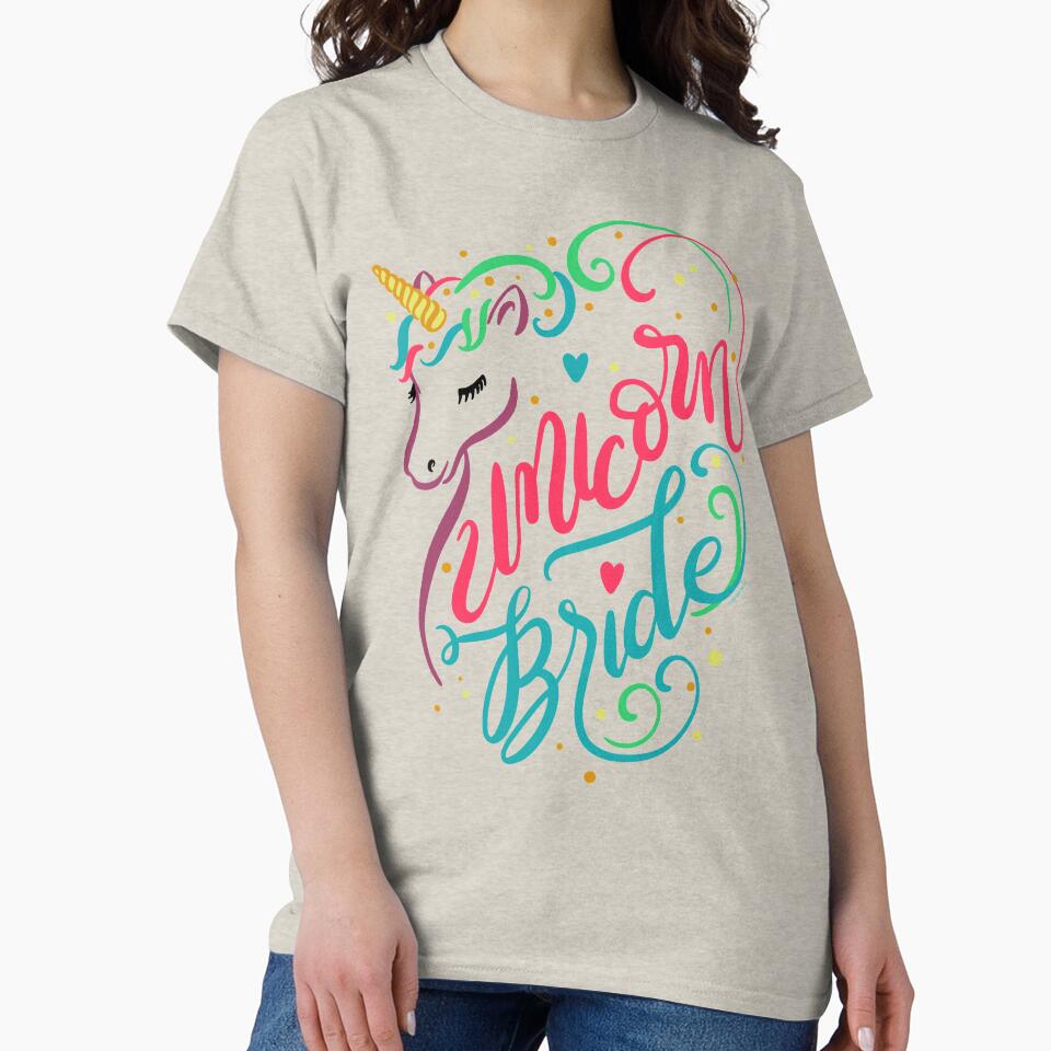Unicorn Bride Rainbow Marriage Wedding by DoubleBrush T-Shirts, Hoodie, Sweatshirt | BlankRebels.com (Image 2)
