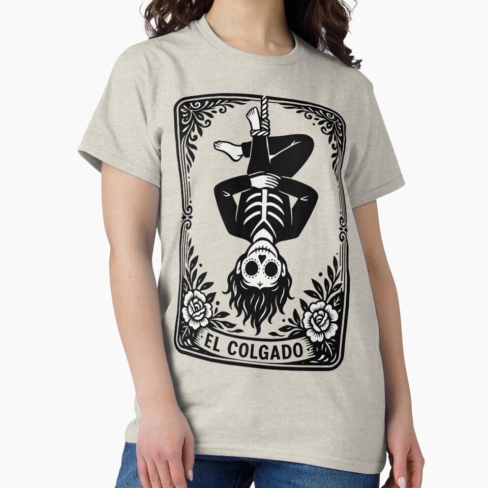 The Hanged Man Tarot Card Print – Ornamental Black and White Art by  Ojo de Lilith T-Shirts, Hoodie, Sweatshirt (Image 2)