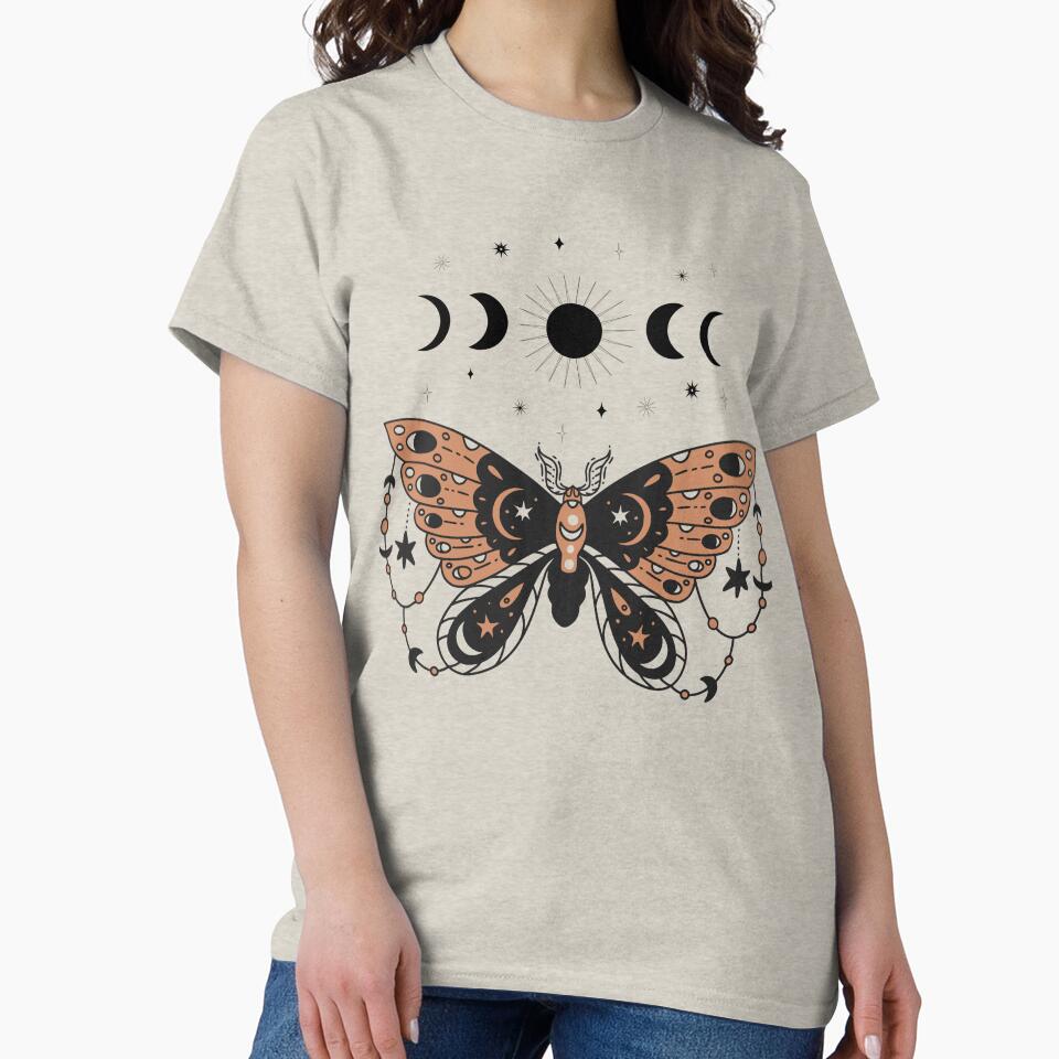 Moon Phase Moth by BubonicCowboy T-Shirts, Hoodie, Sweatshirt | BlankRebels.com (Image 2)