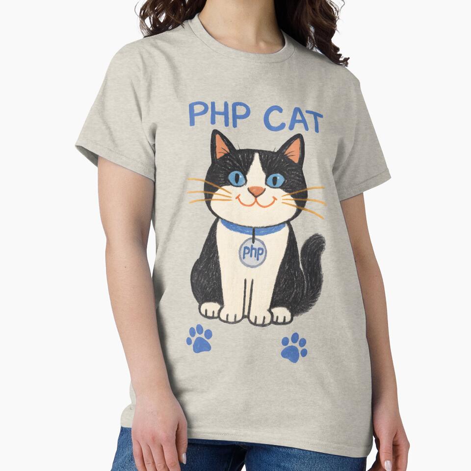 PHP Cat — The Happy Server-Side Purrgrammer by Nerd Romance Café T-Shirts, Hoodie, Sweatshirt | BlankRebels.com (Image 2)