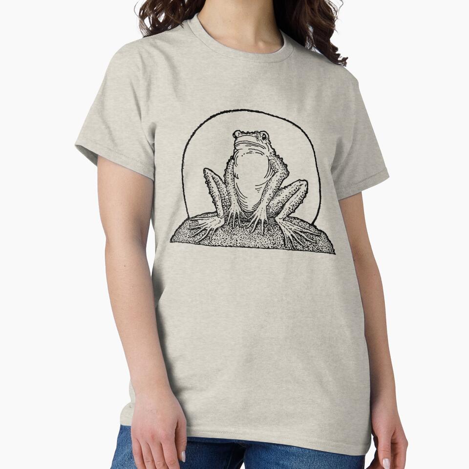 Vintage Cottagecore: Sad Frog Sitting Under Full Moon, Emo Goblincore Style with Meadowcore Woodland Look by... (Image 2)