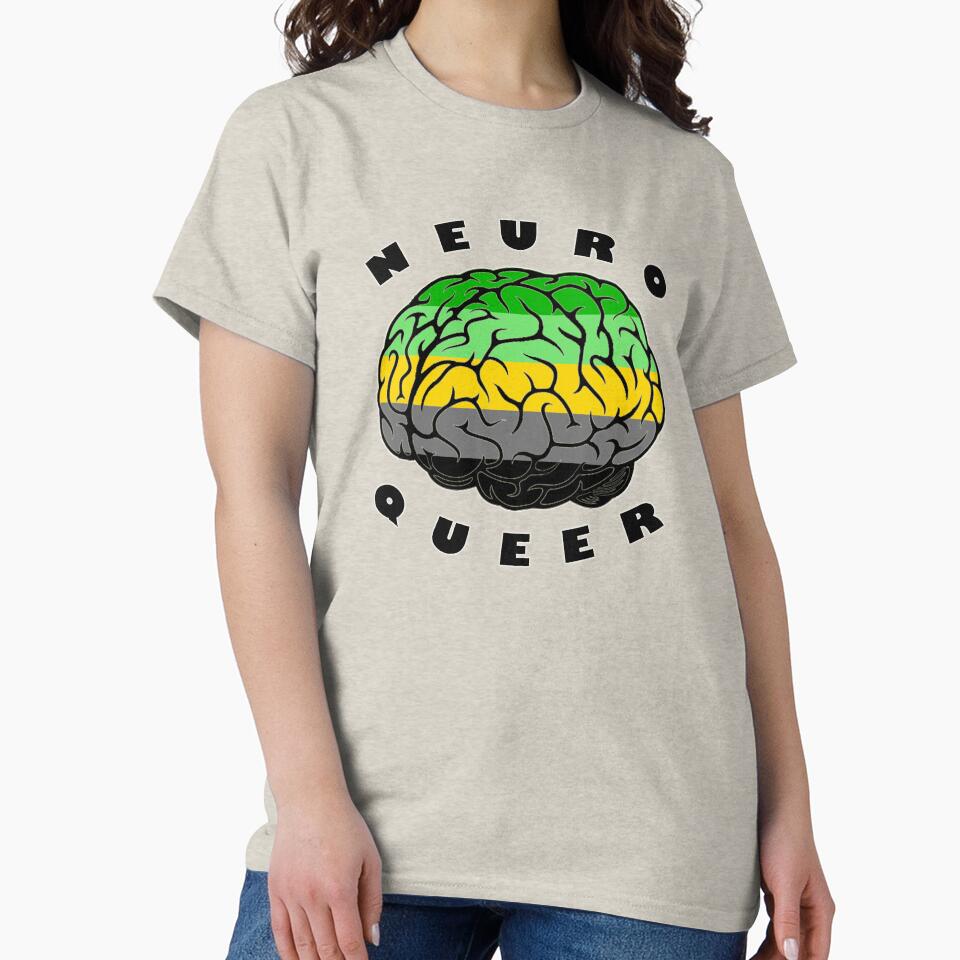Neuroqueer Brain - Aro Colors by AutisticBanshee T-Shirts, Hoodie, Sweatshirt | BlankRebels.com (Image 2)
