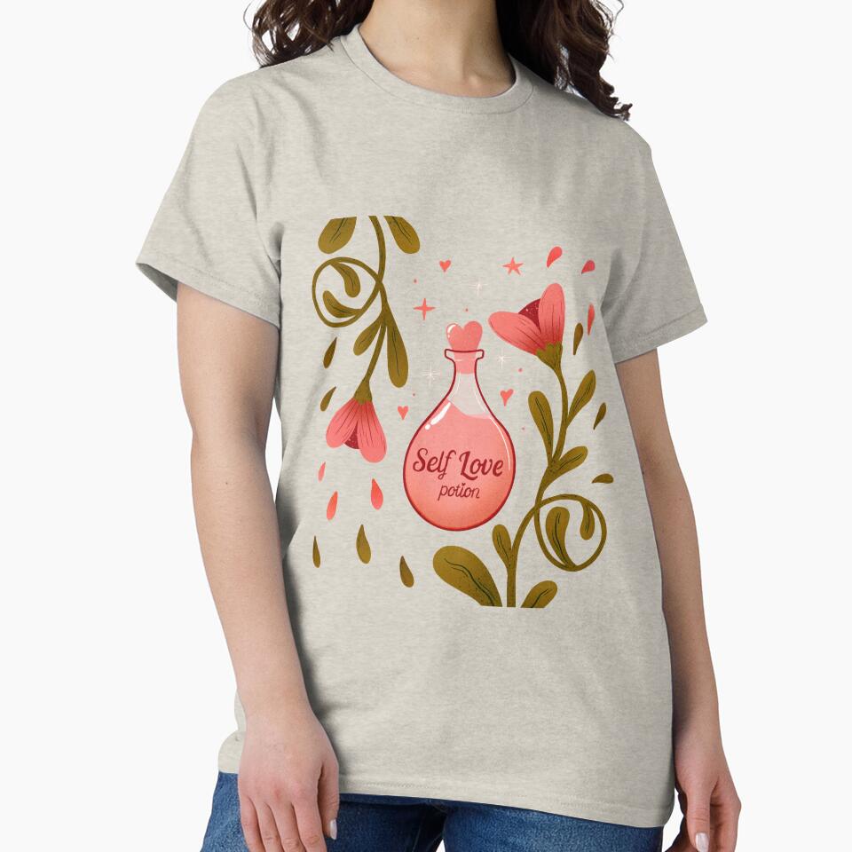 Self Love potion illustration by WeirdyTales T-Shirts, Hoodie, Sweatshirt | BlankRebels.com (Image 2)