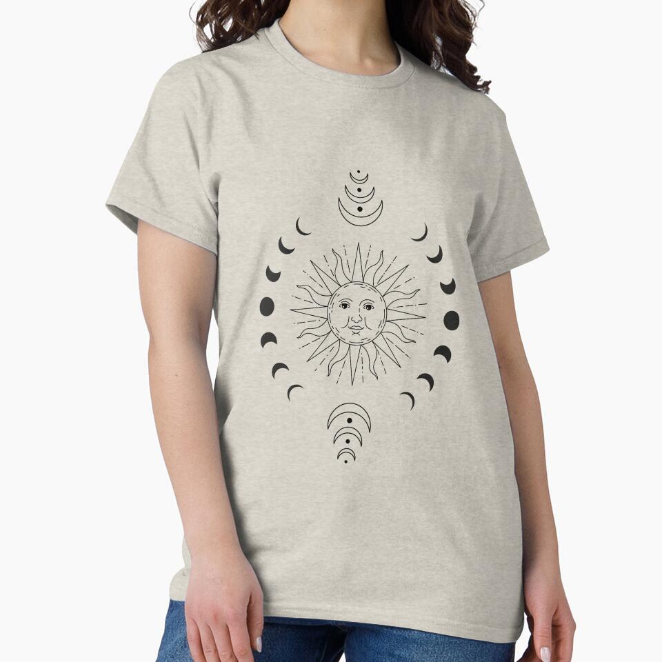 Mystical Sun And Moon Phases by OWMIA T-Shirts, Hoodie, Sweatshirt | BlankRebels.com (Image 2)
