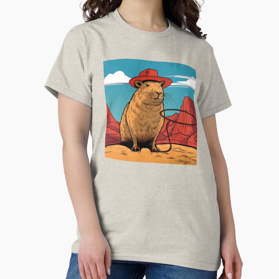Cowboy Capybara by isabellatried T-Shirts, Hoodie, Sweatshirt | BlankRebels.com (Image 2)
