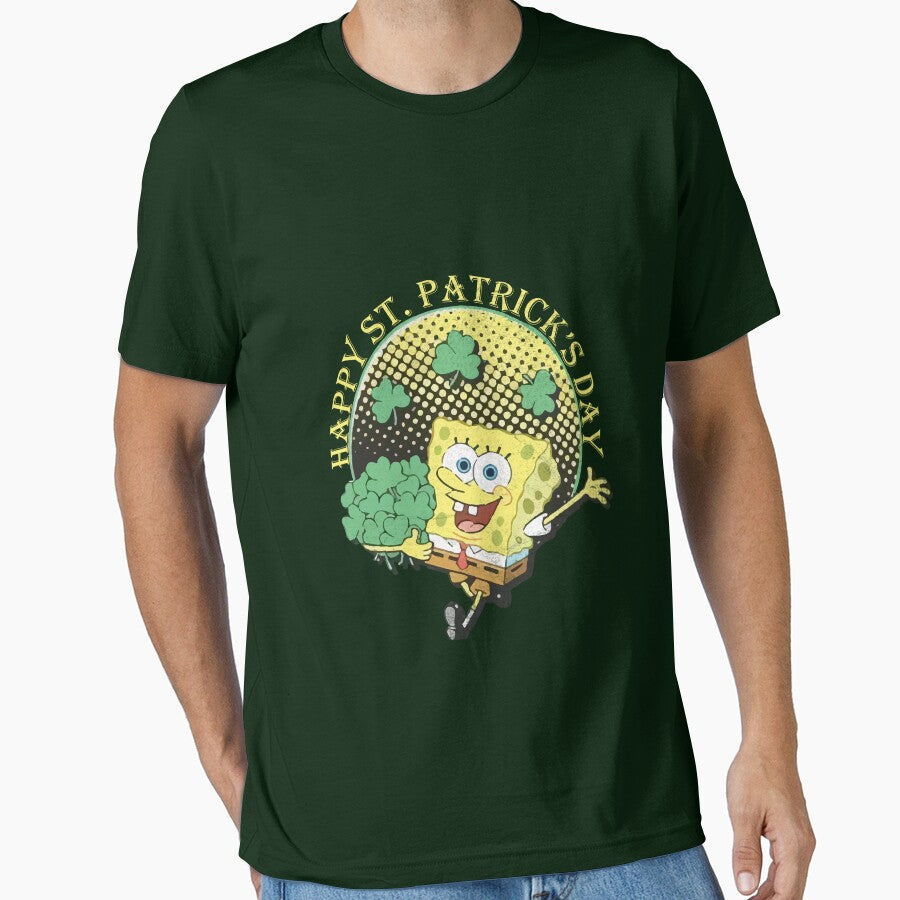 Spongebob St. Patrick's day Happy St. Patrick's Day Squarepants by kakarot-art T-Shirts, Hoodie, Sweatshirt (Image 1)