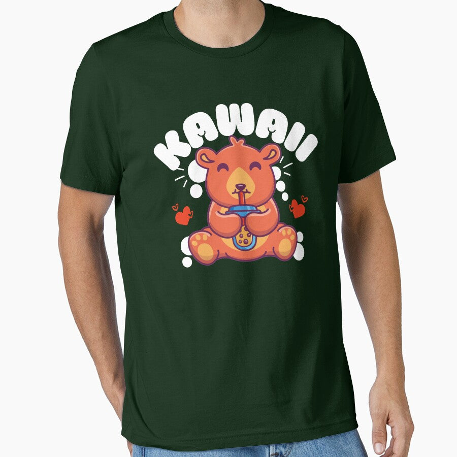 Kawaii bear drinking boba by FurioInc T-Shirts, Hoodie, Sweatshirt | BlankRebels.com (Image 1)