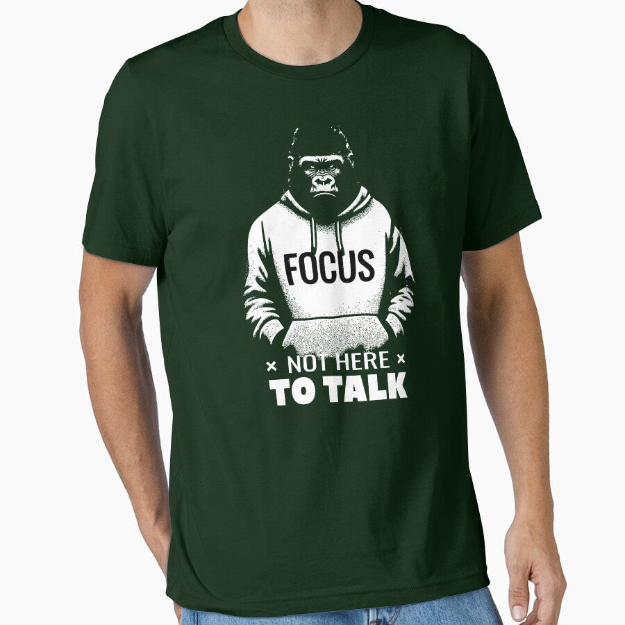 Focus Minimal Motivation Typography Art by Mido tee art shop