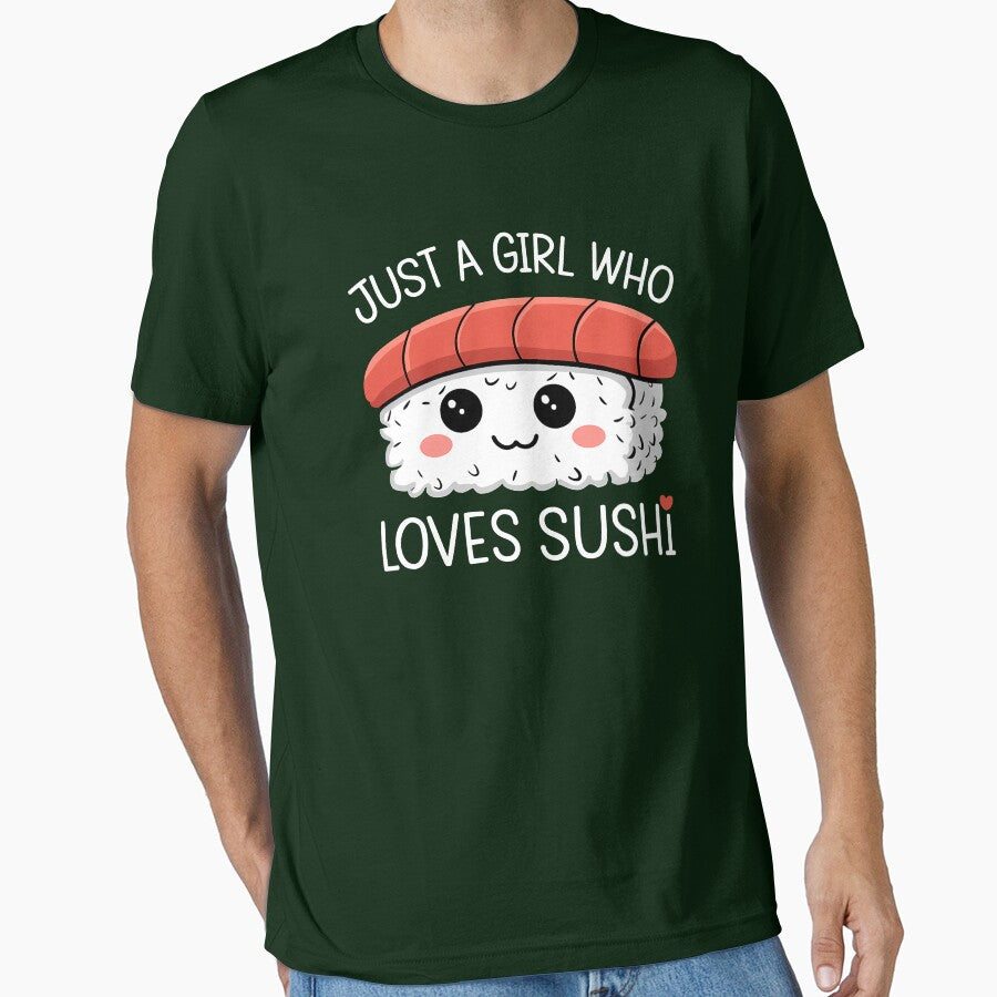 Just A Girl Who Loves Sushi by KD Merch T-Shirts, Hoodie, Sweatshirt | BlankRebels.com (Image 1)