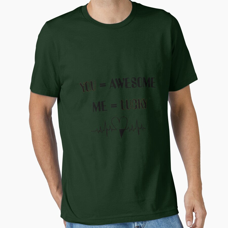 you = Awesome,me = lucky by Newluck01 T-Shirts, Hoodie, Sweatshirt | BlankRebels.com (Image 1)