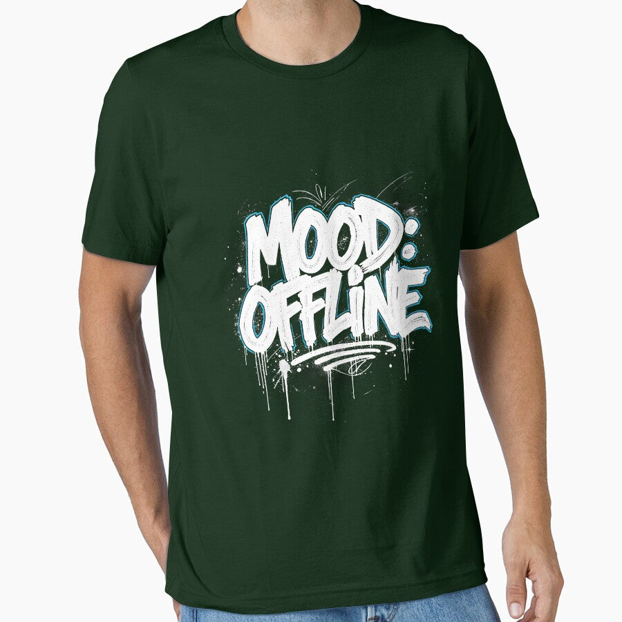 Mood Offline Graffiti Shirt – Urban Streetwear Typography Design by etuvibes Hoodie, Sweatshirt | BlankRebels.com (Image 1)